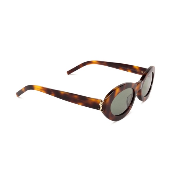 Saint Laurent Oval Monogram Tortoise Sunglasses YSL - Picture 1 of 5
